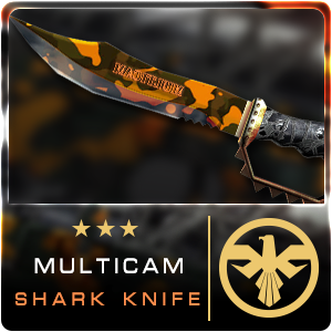 MULTICAM SHARK KNIFE (Permanent)
