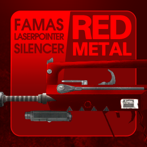 FAMAS Laserpointer Silencer MetallicRed (ถาวร)