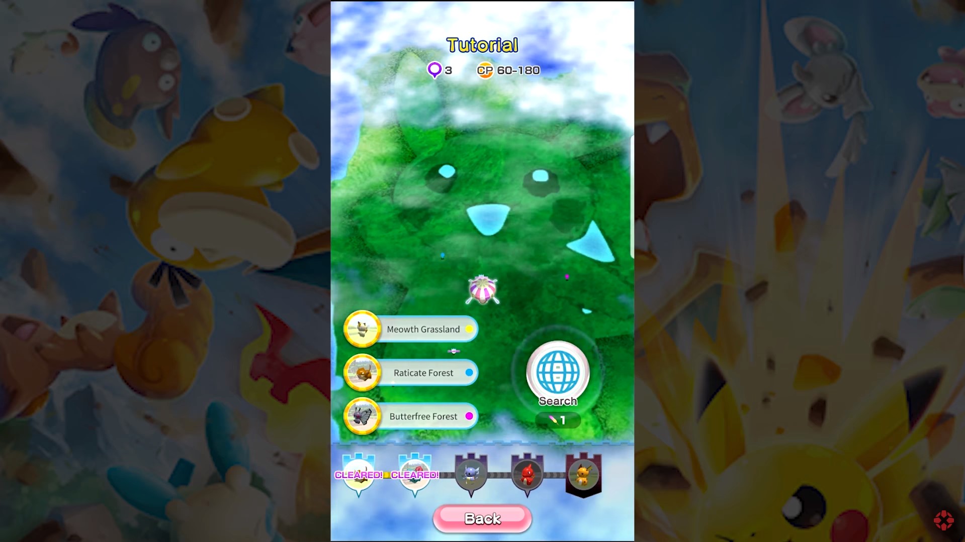 Pokemon Rumble Rush Main Map