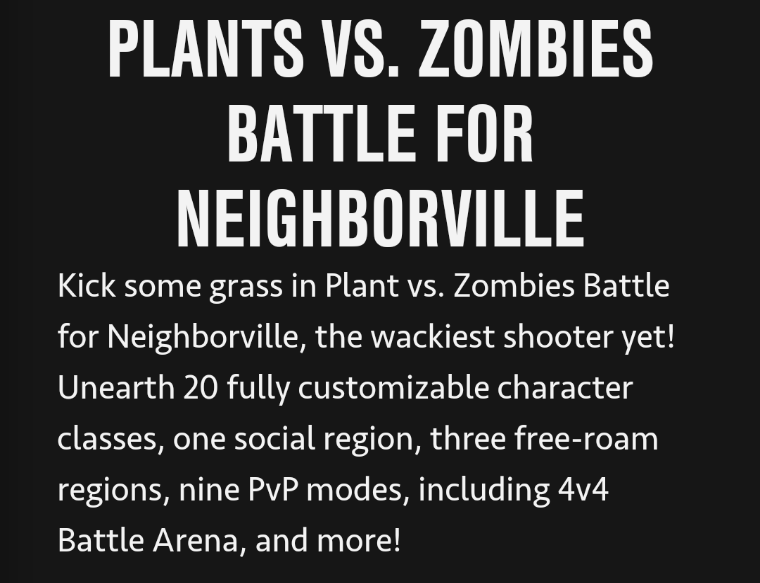Plants vs Zombies Battle for Neighborville